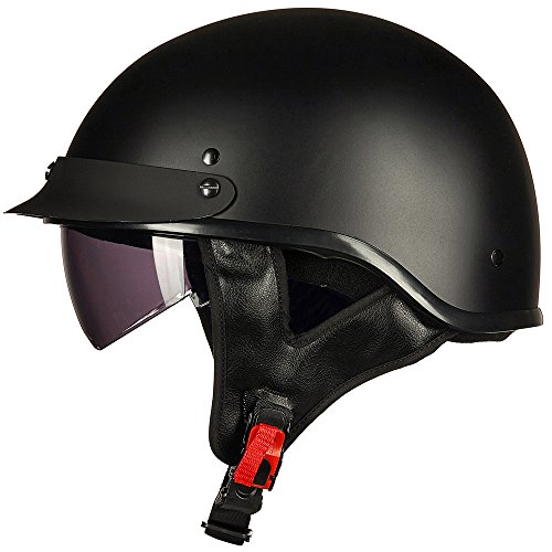 YISUDA Motorcycle Helmet Half Open Face Helmet Lightweight ABS Shell