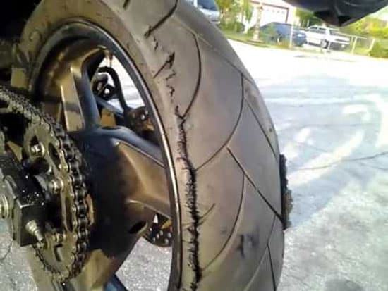 Flat-Tire-On-A-Motorcycle