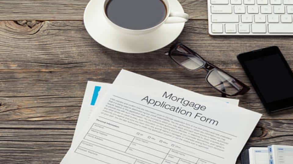 mortgage application form on a table