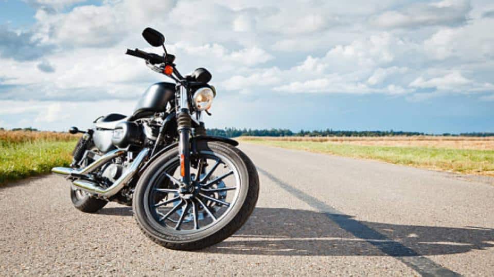 motorcycle parked on the road