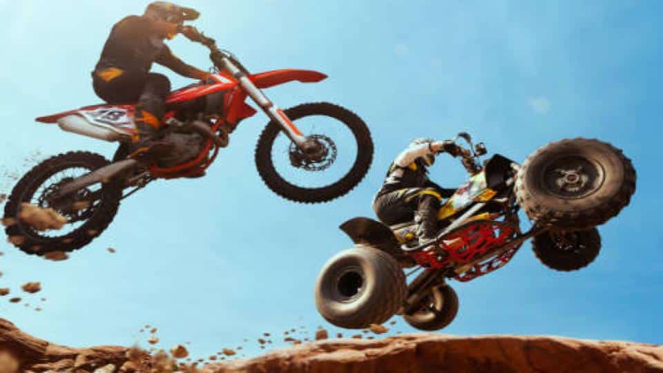 dirt bike and atv high jump