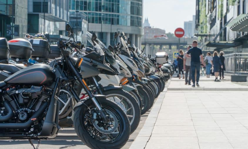 Sharing a Parking Space with other Motorcycles