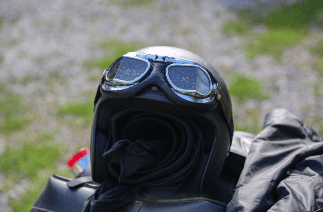 Old Motorcycle Helmet