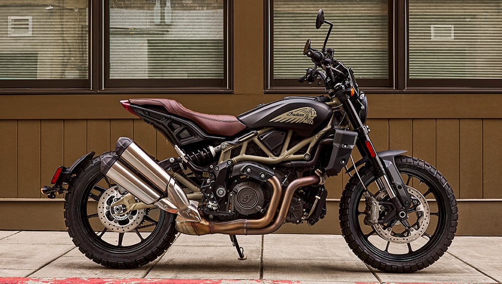 a motorcycle parked in front of a building.